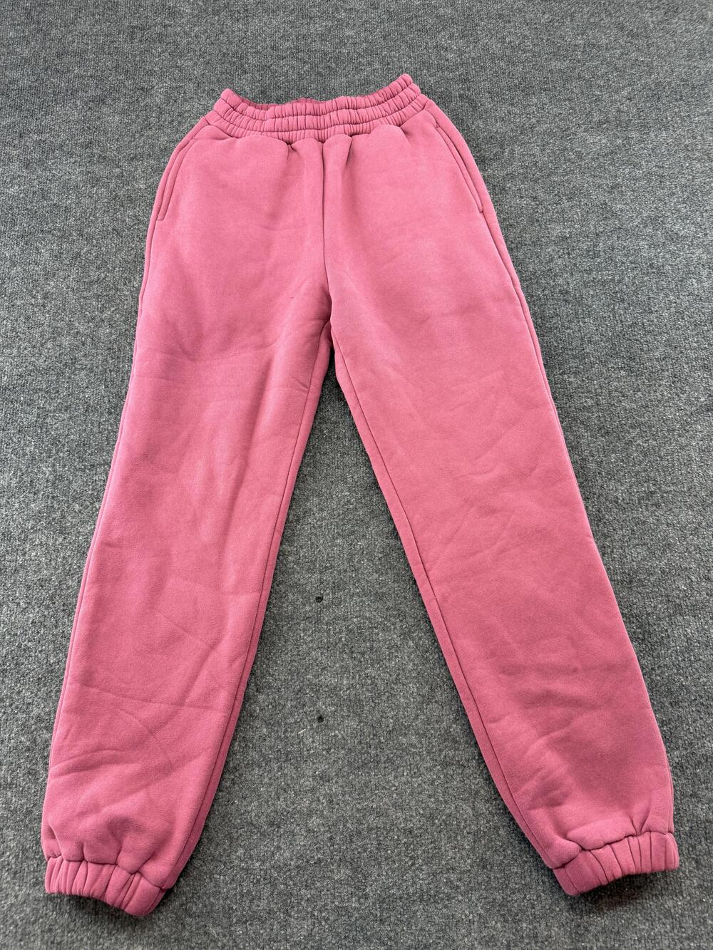 COMFRT Sweatpants Womens XS Pink Fleece Jogger Pants Elastic Waist Pockets